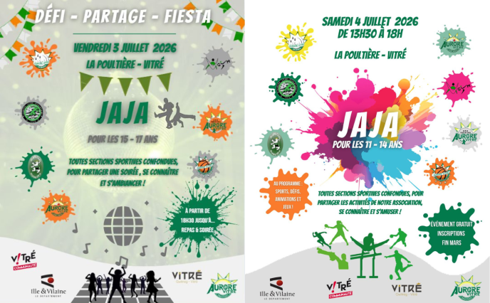 JAJA - Journée d'Activités des Jeunes de l'Aurore vendredi 3 ou samedi 4 juillet 2026